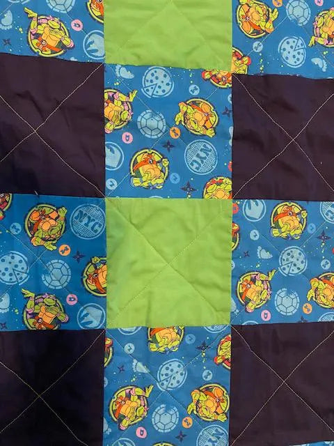 Handmade Toddler Ninja Turtles Quilt