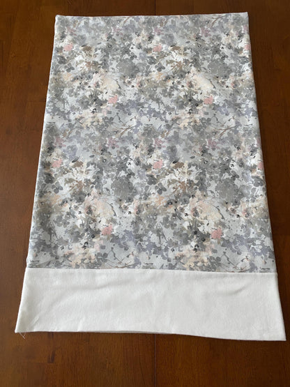 Handmade Standard/Queen Size Flannel Pillowcase Allover Floral