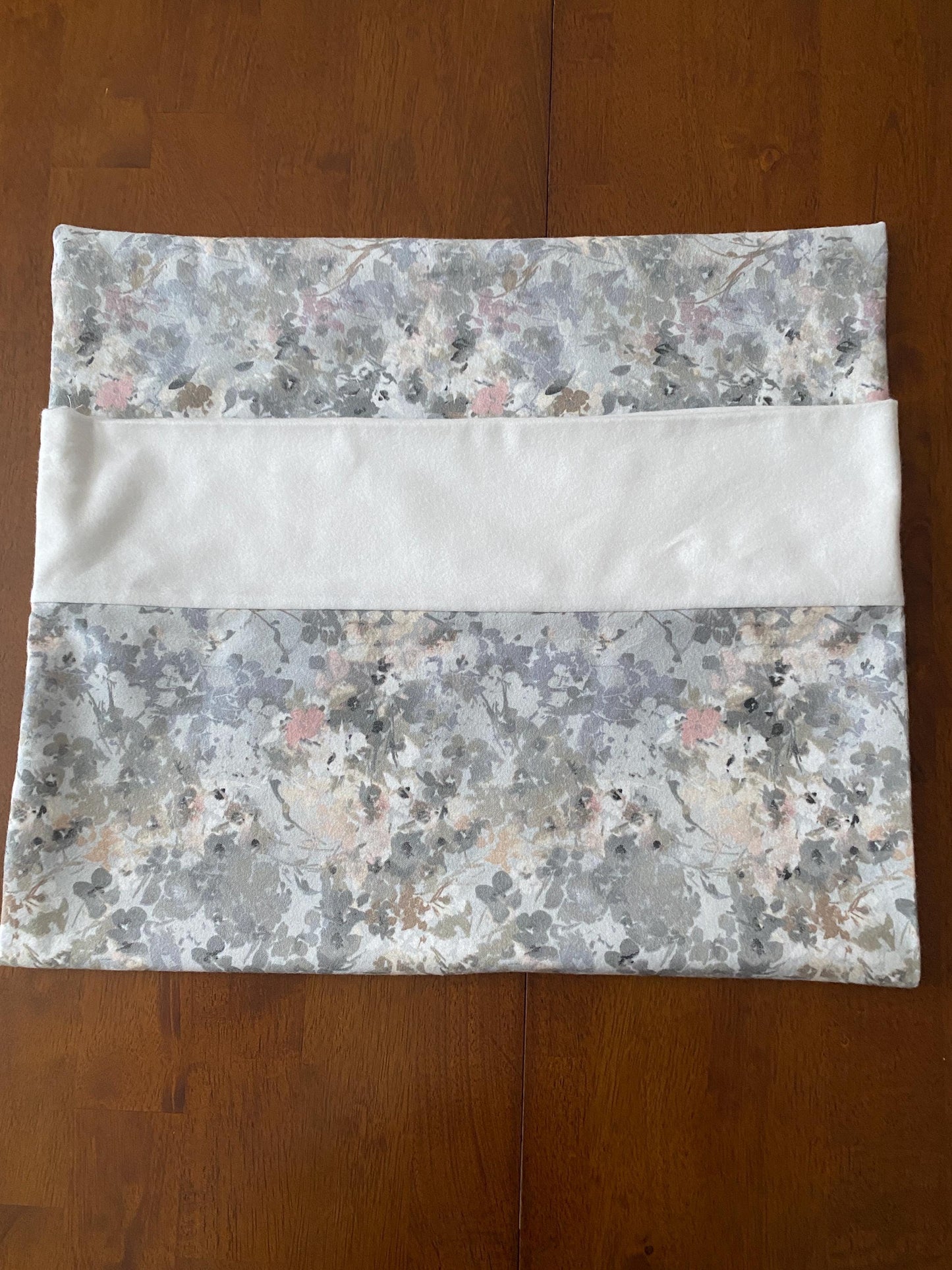 Handmade Standard/Queen Size Flannel Pillowcase Allover Floral