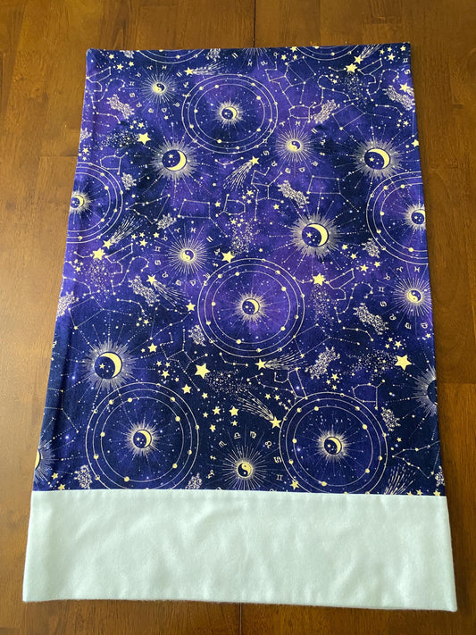 Handmade Standard/Queen Size Flannel Pillowcase Zodiac Constellations